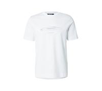 BOSS T-Shirt 'C-Taut' gris / blanc, Taille XL