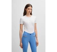 BOSS T-shirt d’équitation en coton stretch à logo brodé - Style MAYA T - SHIRT LOGO, B5W0601 Blanc XXS