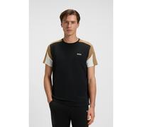 BOSS T-shirt de pyjama en coton mélangé à empiècements contrastants - Style Balance T-Shirt RN, 50545931 Noir M