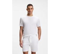 BOSS T-shirt de pyjama en coton mélangé à logo brodé - Style Waffle T-Shirt, 50535891 Blanc S