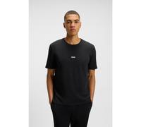 BOSS T-shirt de pyjama en coton stretch à ruban à rayures emblématiques - Style Unique T-Shirt, 50545930 Noir L