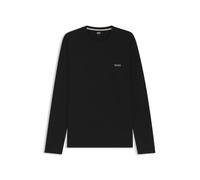 Hugo Boss T-shirt pyjama Waffle LS Hommes en jersey ottoman – logo brodé