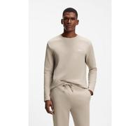 BOSS T-shirt de pyjama en jersey ottoman avec logo brodé - Style Waffle LS-Shirt, 50535870 Beige clair L