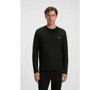 BOSS T-shirt de pyjama en jersey ottoman avec logo brodé - Style Waffle LS-Shirt, 50535870 Noir L
