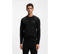 BOSS Hommes Waffle LS-Shirt T-Shirt de Pyjama en Jersey Ottoman avec Logo brodé
