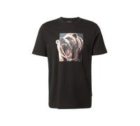 BOSS T-shirt en jersey de coton avec motif animal artistique - Style Te_Dobermann, 50558965 Noir S
