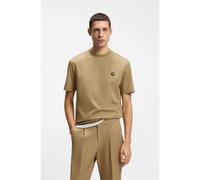 BOSS T-shirt en coton avec badge à monogramme Double B - Style C-Taut 01, 50555844 Beige M