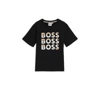 BOSS T-shirt en coton avec triple logo effet dégradé pour enfant - Style J52038/09B14A, J52038 Noir 126
