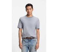 BOSS T-shirt en coton et soie structurés - Style L-Tesar 124, 50554826 bleu clair S