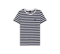 BOSS T-shirt en coton flammé à rayures horizontales - Style C_Esla_Striped, 50504192 Rayures bleues M