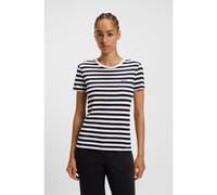 BOSS T-shirt en coton flammé à rayures horizontales - Style C_Esla_Striped, 50504192 Rayures bleues XS