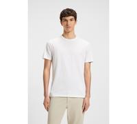 BOSS T-shirt en coton flammé avec détail logoté - Style Tegood, 50508243 Blanc XXXL