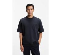 BOSS T-shirt en coton mélangé à la finition peau de pêche - Style C-Tames 32, 50554243 Bleu foncé L