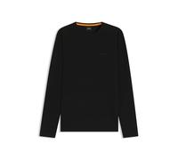 Hugo Boss T-shirt à manches longues Tempesto coton mélangé structure gaufrée Noir M Homme