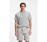 BOSS T-shirt en coton mélangé à la structure gaufrée - Style Structure T-Shirt, 50540567 Gris chiné XL