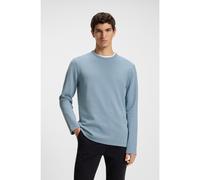 BOSS T-shirt en coton mélangé à la structure gaufrée - Style Tempesto, 50520725 bleu clair S