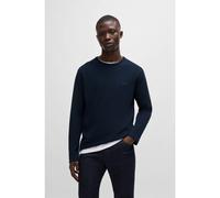 BOSS T-shirt en coton mélangé à la structure gaufrée - Style Tempesto, 50520725 Bleu foncé M
