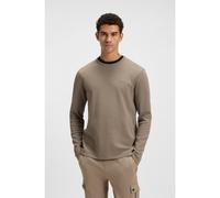 BOSS T-shirt en coton mélangé à la structure gaufrée - Style Tempesto, 50520725 Marron L