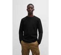 BOSS T-shirt en coton mélangé à la structure gaufrée - Style Tempesto, 50520725 Noir XXXL
