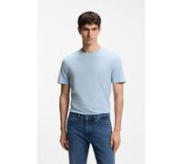 BOSS T-shirt en coton mélangé à la structure jacquard effet bulle - Style Tiburt 240, 50452680 bleu clair 5XL