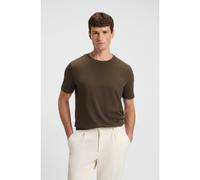 BOSS T-shirt en coton mélangé à la structure jacquard effet bulle - Style Tiburt 240, 50452680 Marron foncé XL