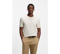 BOSS T-shirt en coton mélangé à la structure jacquard effet bulle - Style Tiburt 240, 50452680 Naturel XXL