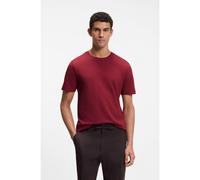BOSS T-shirt en coton mélangé à la structure jacquard effet bulle - Style Tiburt 240, 50452680 Rouge XXXL