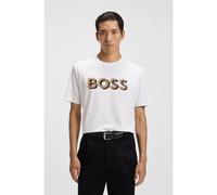 BOSS T-shirt en coton mercerisé avec logo artistique - Style H-Thompson 656, 50551902 Blanc M