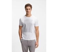 BOSS T-shirt en coton mercerisé avec motif géométrique - Style TS_Tour Print, 50554333 Blanc M