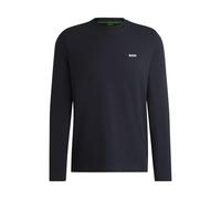 Hugo Boss T-shirt manches longues 10256064 coton stretch logo contrastant Bleu 2XL Homme