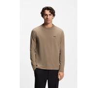 BOSS T-shirt en coton stretch à logo contrastant - Style Tee Long, 50506365 Brun chiné L