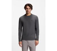 BOSS T-shirt en coton stretch à logo contrastant - Style Tee Long, 50506365 Gris sombre S