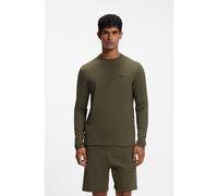 BOSS T-shirt en coton stretch à logo contrastant - Style Tee Long, 50506365 Olive XXXL