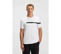 BOSS T-shirt en coton stretch à logo et rayures - Style Tee 2, 50501227 Blanc L