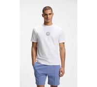 BOSS T-shirt en coton stretch à motif tennis - Style TS_Boss Open, 50560293 Blanc S