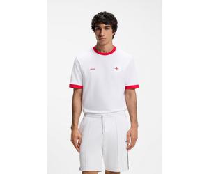 BOSS T-shirt en coton stretch avec drapeau du pays et logo - Style TS_BB BC Lux Tee, 50562134 Angleterre S