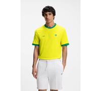 BOSS T-shirt en coton stretch avec drapeau du pays et logo - Style TS_BB BC Lux Tee, 50562134 Brésil XL