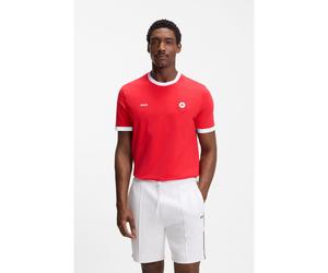 BOSS T-shirt en coton stretch avec drapeau du pays et logo - Style TS_BB BC Lux Tee, 50562134 Canada L