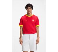 BOSS T-shirt en coton stretch avec drapeau du pays et logo - Style TS_BB BC Lux Tee, 50562134 Espagne XXXL