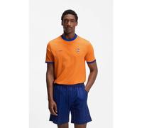 BOSS T-shirt en coton stretch avec drapeau du pays et logo - Style TS_BB BC Lux Tee, 50562134 Pays-Bas S