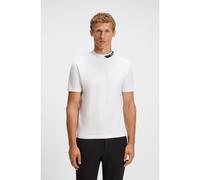 BOSS T-shirt en coton stretch avec logo au col - Style Tock_IN, 50550311 Blanc M
