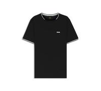 BOSS T-Shirt en Coton Stretch avec Rayures Et Logo