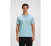 BOSS T-shirt en coton stretch avec rayures et logo - Style Taul, 50521245 bleu clair M