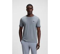 BOSS T-shirt en coton stretch avec rayures et logo - Style Taul, 50521245 Gris XXXL