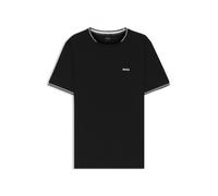 BOSS T-shirt en coton stretch avec rayures et logo - Style Taul, 50521245 Noir XXXL