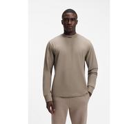 BOSS T-shirt en coton stretch - Style Tee Collar Long, 50576916 Brun chiné XL