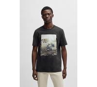 BOSS T-shirt en jersey de coton à imprimé photographique - Style Te_Dunetrace, 50539187 Noir S