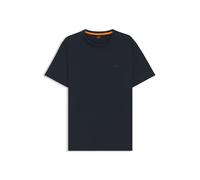 Hugo Boss T-shirt Tegood en coton flammé, détail logoté – Bleu nuit Taille M