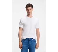 BOSS T-shirt en jersey de coton avec détail logoté - Style Thompson 01, 50565995 Blanc 6XL
