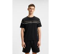 BOSS T-shirt en jersey de coton avec finitions bandes - Style Iconic T-Shirt, 50545852 Noir XXL